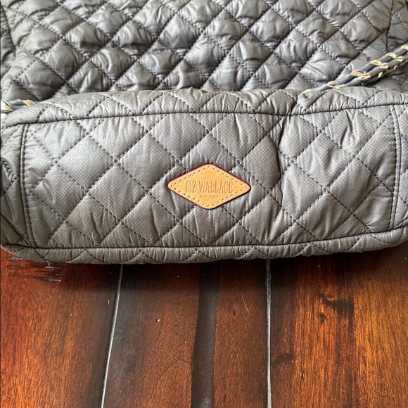 MZ Wallace Quilted Dark Gray Shoulder Bag - Picture 3 of 7